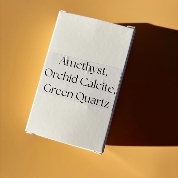 Mind Body Heart Crystal Trio | Amethyst, Green Quartz & Orchid Calcite | Healing - Picture 4 of 9